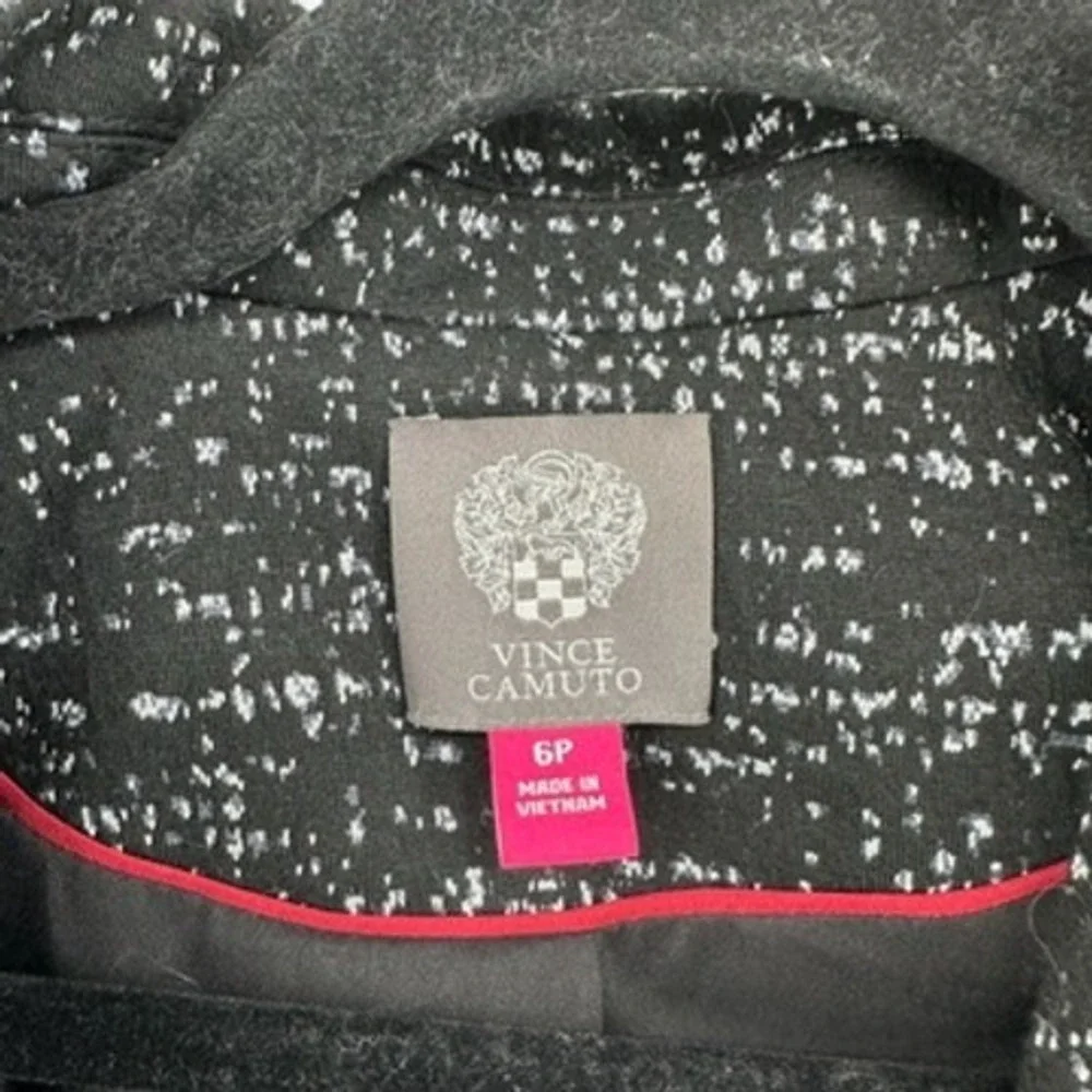 Vince Camuto Blazer‎ Jacket Black White Tweed Career Office Ladies Size 6P